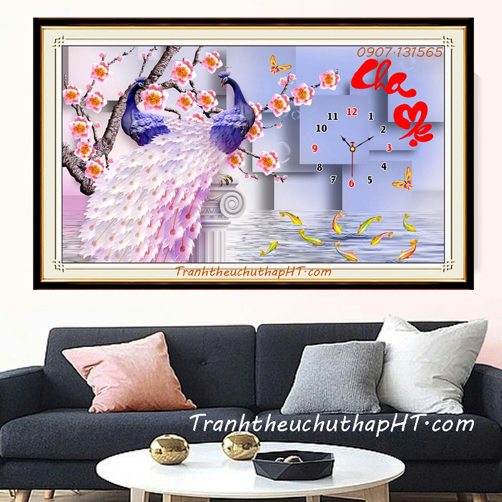 [HCM]Tranh đính đá cha mẹ 100*50cm - tự đính