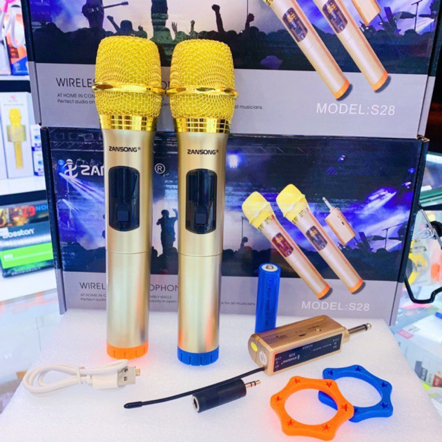Micro Không Dây Đa Năng Zansong S28 - Bộ 2 mic