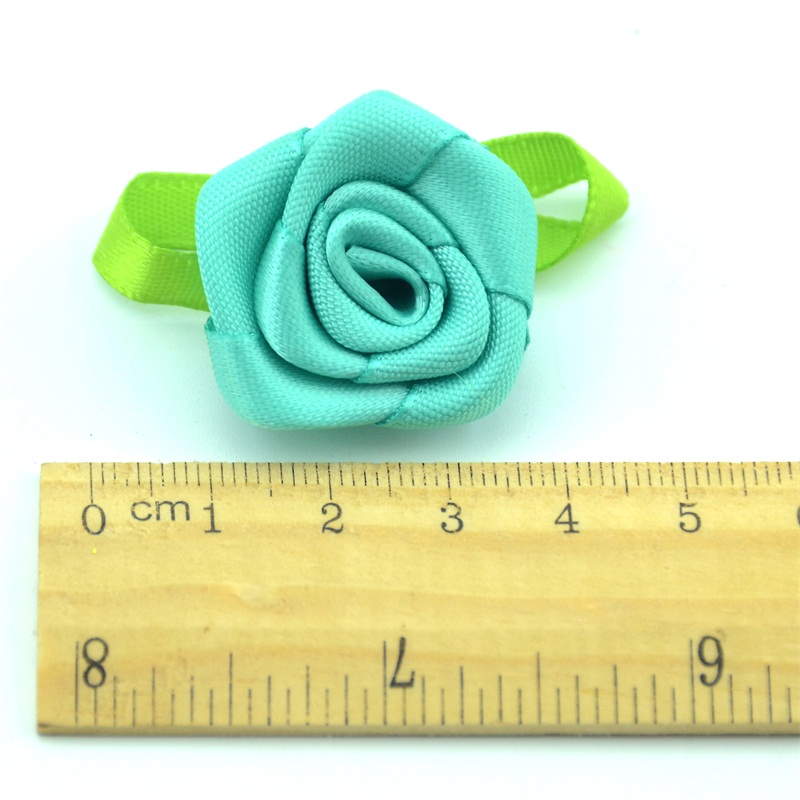 20pcs 3cm Satin Ribbon Artificial Silk Rose Flower Heads For Wedding ...