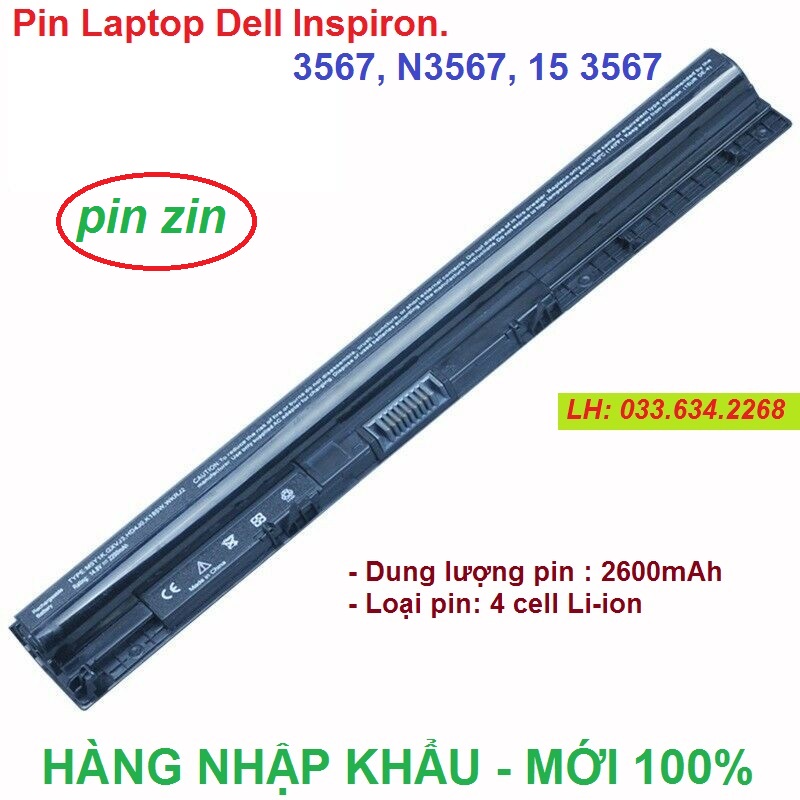 Pin cho laptop dell inspiron 3567, n3567, 15 3567 - pin dell 3567