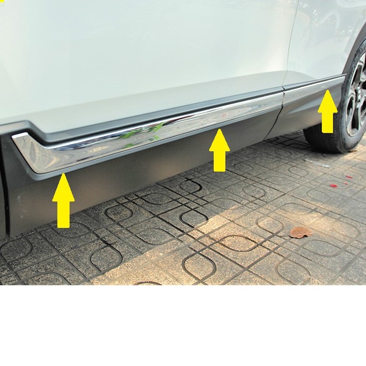 Ốp nẹp sườn hông xe honda crv 2018 - 2022 nhựa abs mạ crom sáng bóng cao cấp