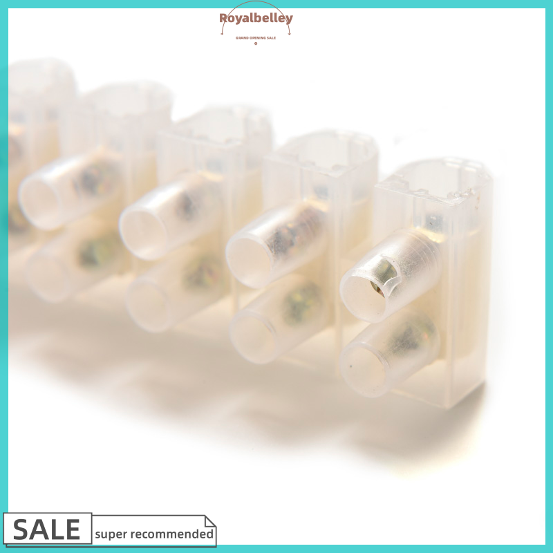 【ROYALBELLEY】 Electrical Wire Connection 12Position Barrier Terminal Strip Block 3 6 15 30 60A