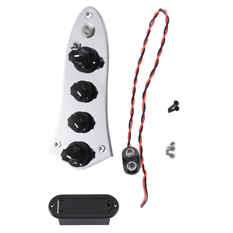 Universal 5 Jazz JB-08 Bass Loaded Control Plate for 4/5 String Bass Guitar Replacement Spare Parts