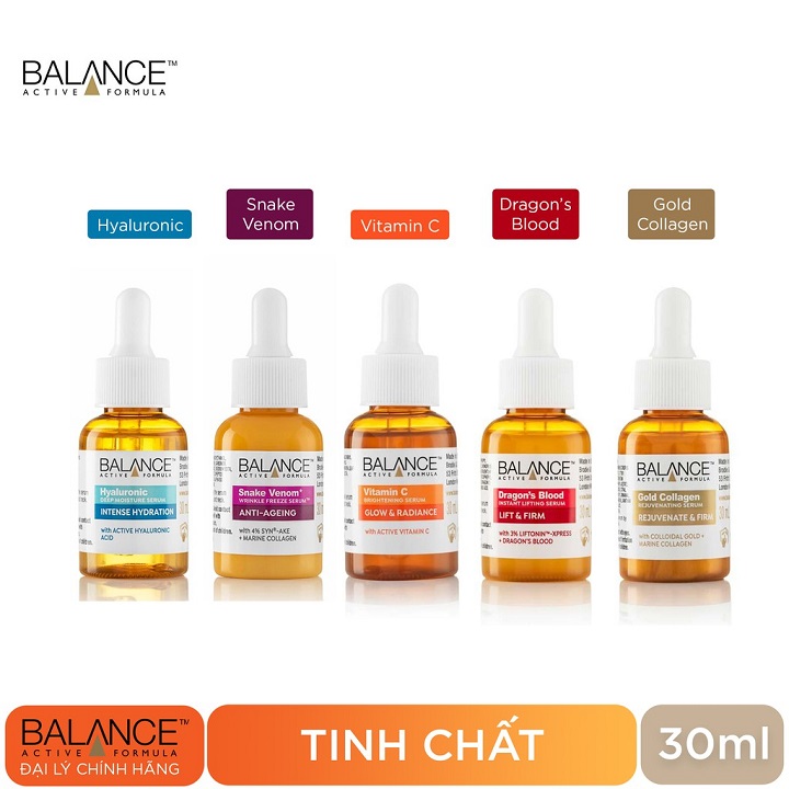 Tinh Chất Dưỡng Da Balance Active Forrmula 30ml (Vitamin C/ Snake/ Gold/ Dragon/ Niacinamide)