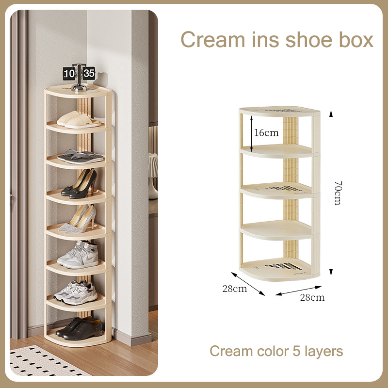 ZUOGUAN Multi-layer shoe rack home small shoe cabinet dormitory door shoe rack free installation simple folding shoe cabinet