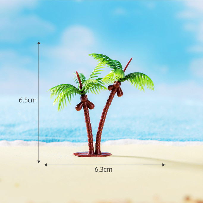 Mô hình cây dừa đôi trang trí terrarium, decor tiểu cảnh mini