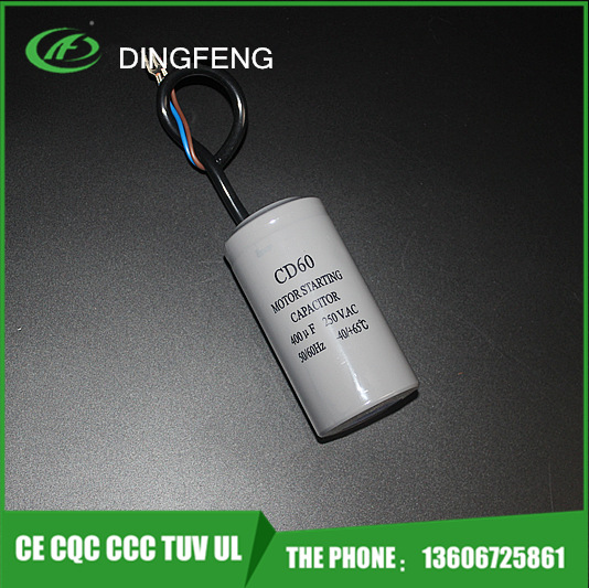 Cd60 máy phát điện diesel khởi động tụ điện sản xuất tụ điện vỏ nhựa có chì bộ xanh lam 300uf