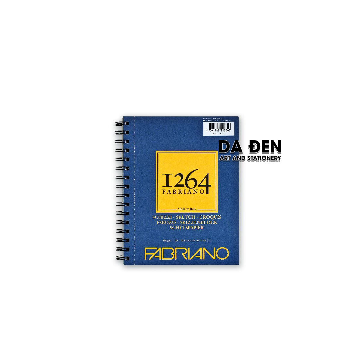 [DA ĐEN] Sổ Fabriano 1264 Sketch A3|A4|A5 90gsm