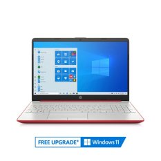 HP 15.6″ Laptop, Intel Pentium Silver N5000, 4GB RAM, 128GB SSD, Windows 10 Home with Office , Scarlet Red