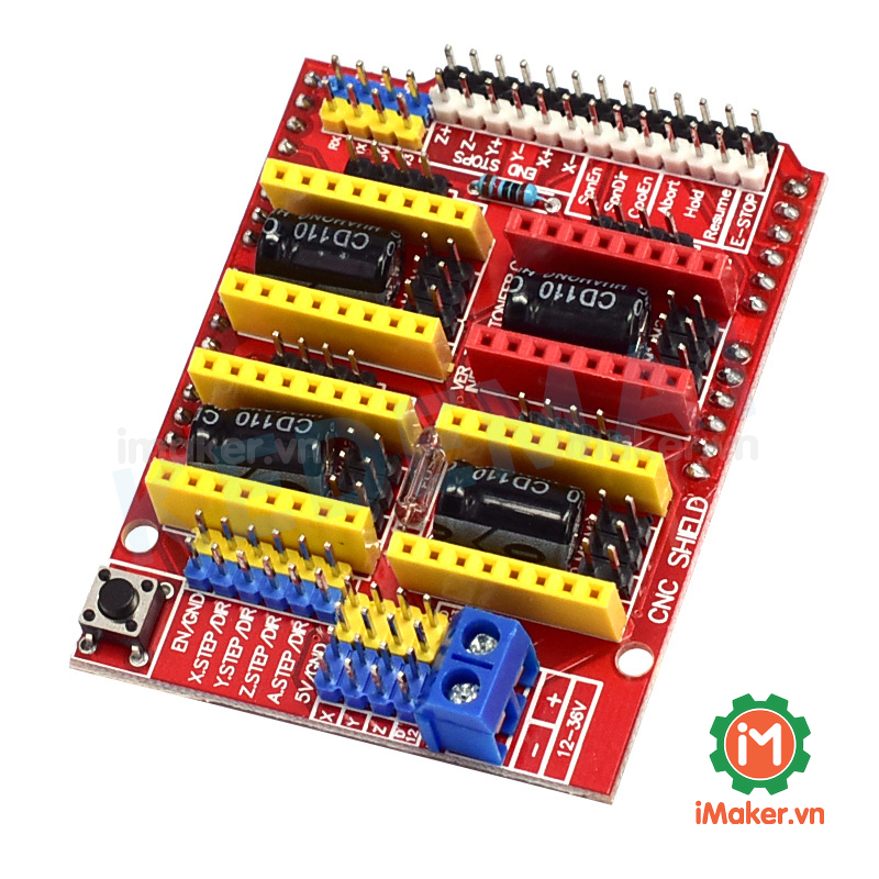Arduino cnc shield v3 (dùng cho máy cnc, máy vẽ, đồ án, điều khiển động cơ step mở rộng)