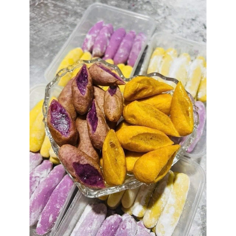Khoai mỡ mix khoai lang hộp 500g (giao tphcm)