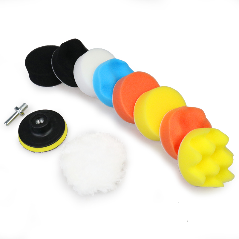 3inch Car Polishing Disc 11Pcs/Set Self-Adhesive Buffing Waxing Sponge ...