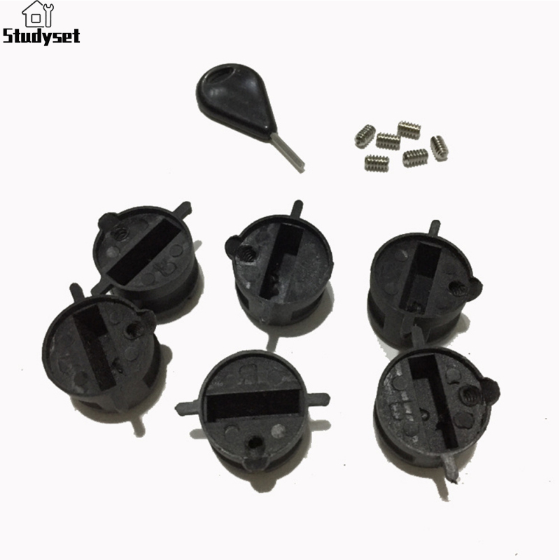 Studyset IN stock 6pcs PVC Surfboard Tail Rudder Groove Fin G5 Tail Rudder Round Cup With Screw Key Wrench