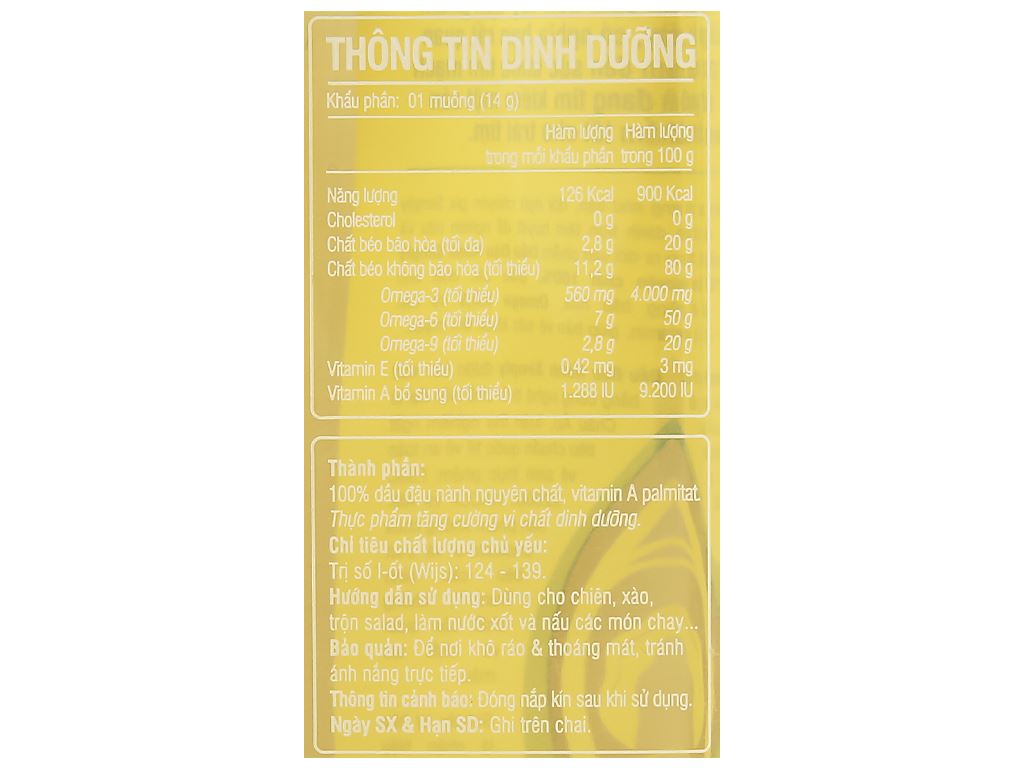 Dầu ăn đậu nành Simply chai 1 lít