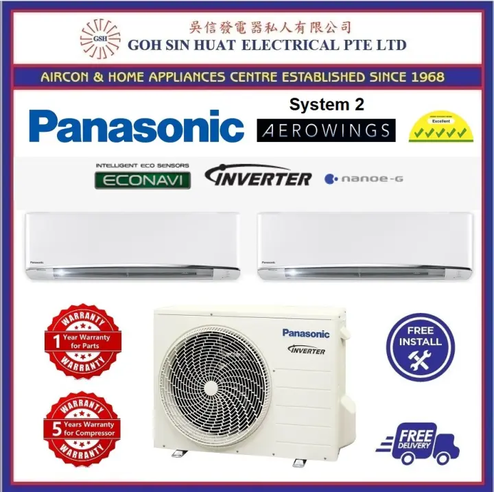Panasonic Aero Series 5 Ticks System 2 Cu 2xs20ukz Cs Mxs9ukz X 2 Air Con Air Conditioner Aircon New Installation Lazada Singapore