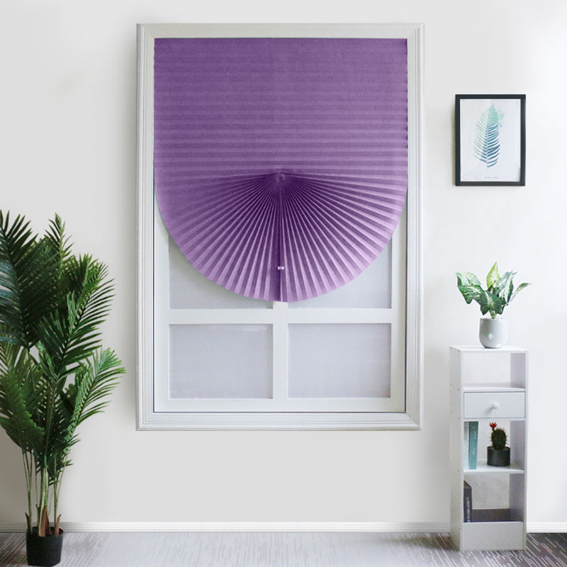 【Tech-savvy】 1Pc Half Shades Self-adhesive Windows Nonwoven Folding Curtain Bathroom Balcony Living Room Balcony Curtains Pleated Blinds.