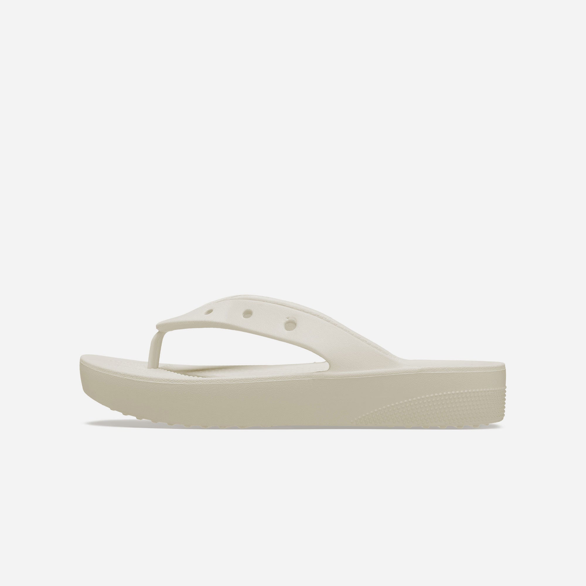 Dép Xỏ Ngón Nữ Crocs Platform Classic - Bone