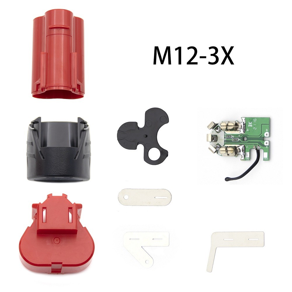 Three cell Battery Shell with PCB Perfect for Milwaukee 12V Li ion Battery