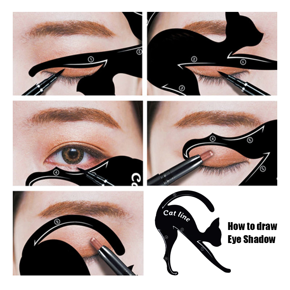 Trang điểm mắt stencils Bút kẻ mắt định hình Stencil công cụ Eyeshadow thẻ công cụ mẫu