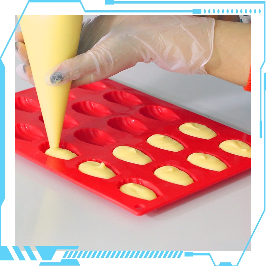 【Quality】 20 Cavity Madeleine Cake Mold Mousse Baking Pan Chocolate Snack Biscuit High Temperature.