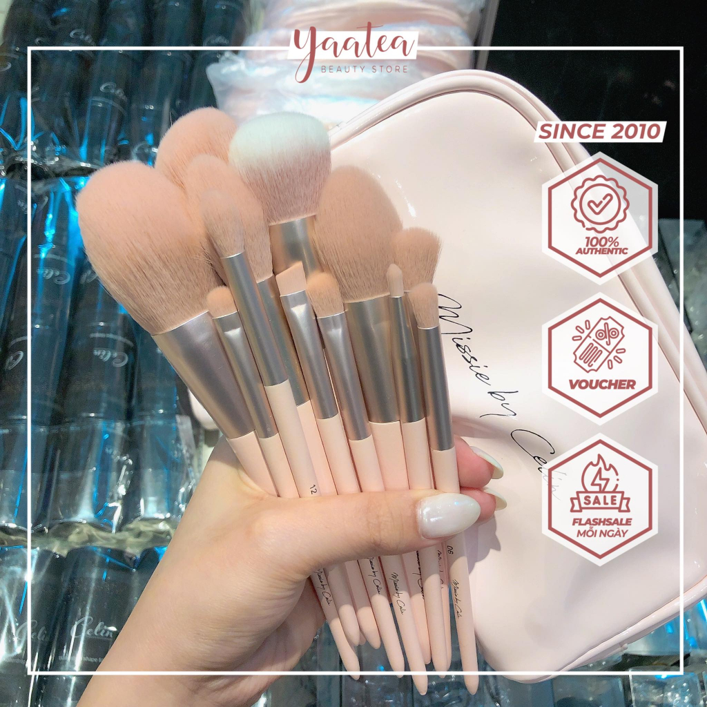 Bộ Cọ Celin Missie Hồng 12 Cây