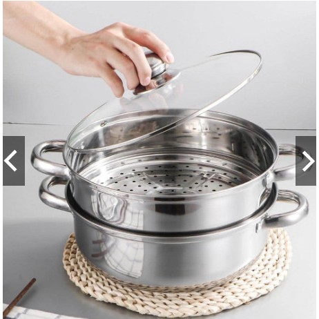 [Rẻ vô địch] Nồi lẩu xoay inox dùng được cả bếp từ