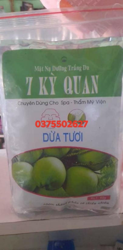 combo 10 miếng mặt nạ dưỡng da dừa tươi