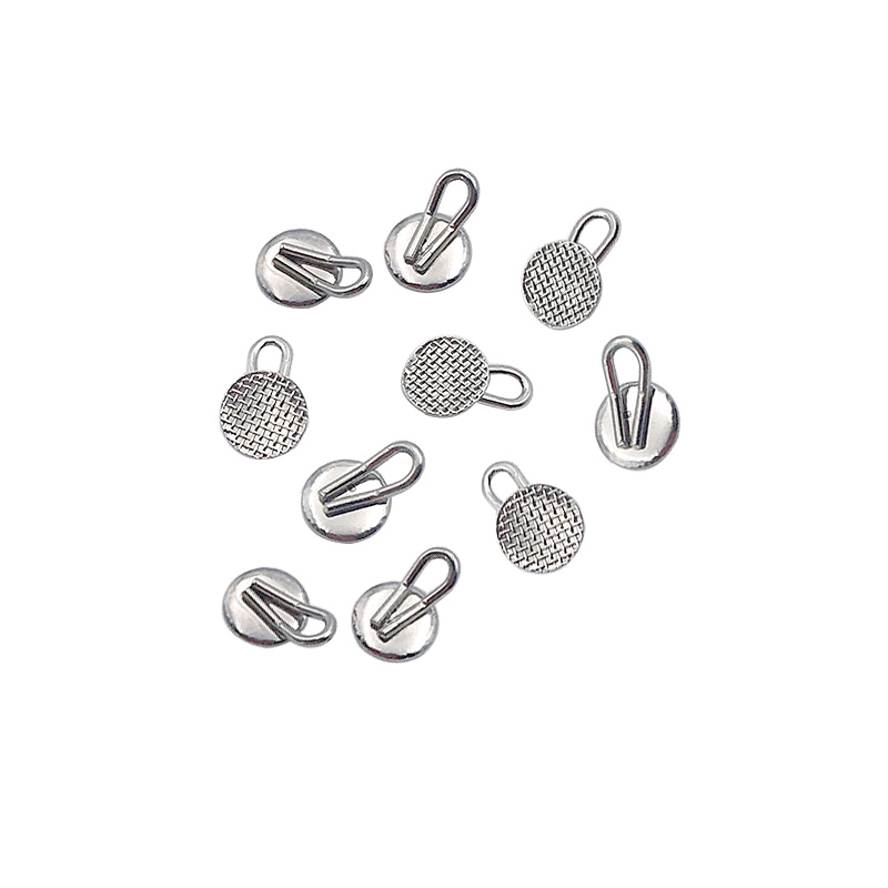 10 Types Metal Lingual Button Weldable Bondable Monoblock Traction