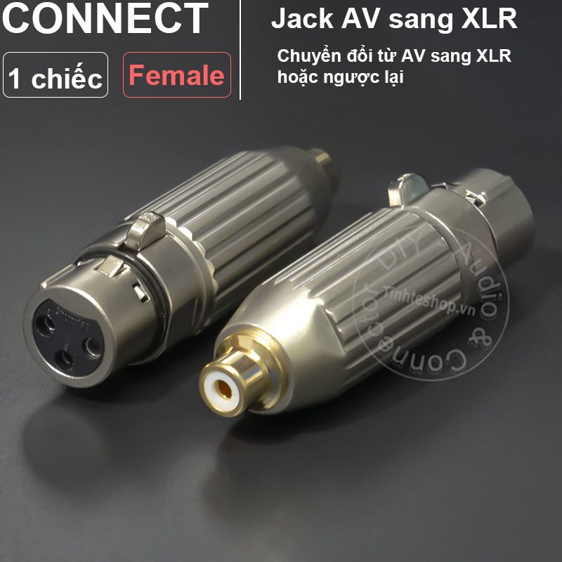 1PCS - RCA female to XLR female adapter