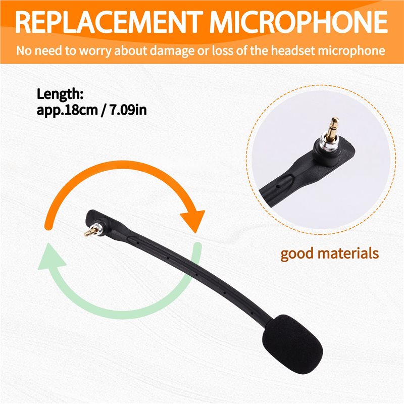 For Game Microphone for Astro A40 Gaming Headsets for Gaming Headphones Plug-in Gaming Headsets Repair Parts