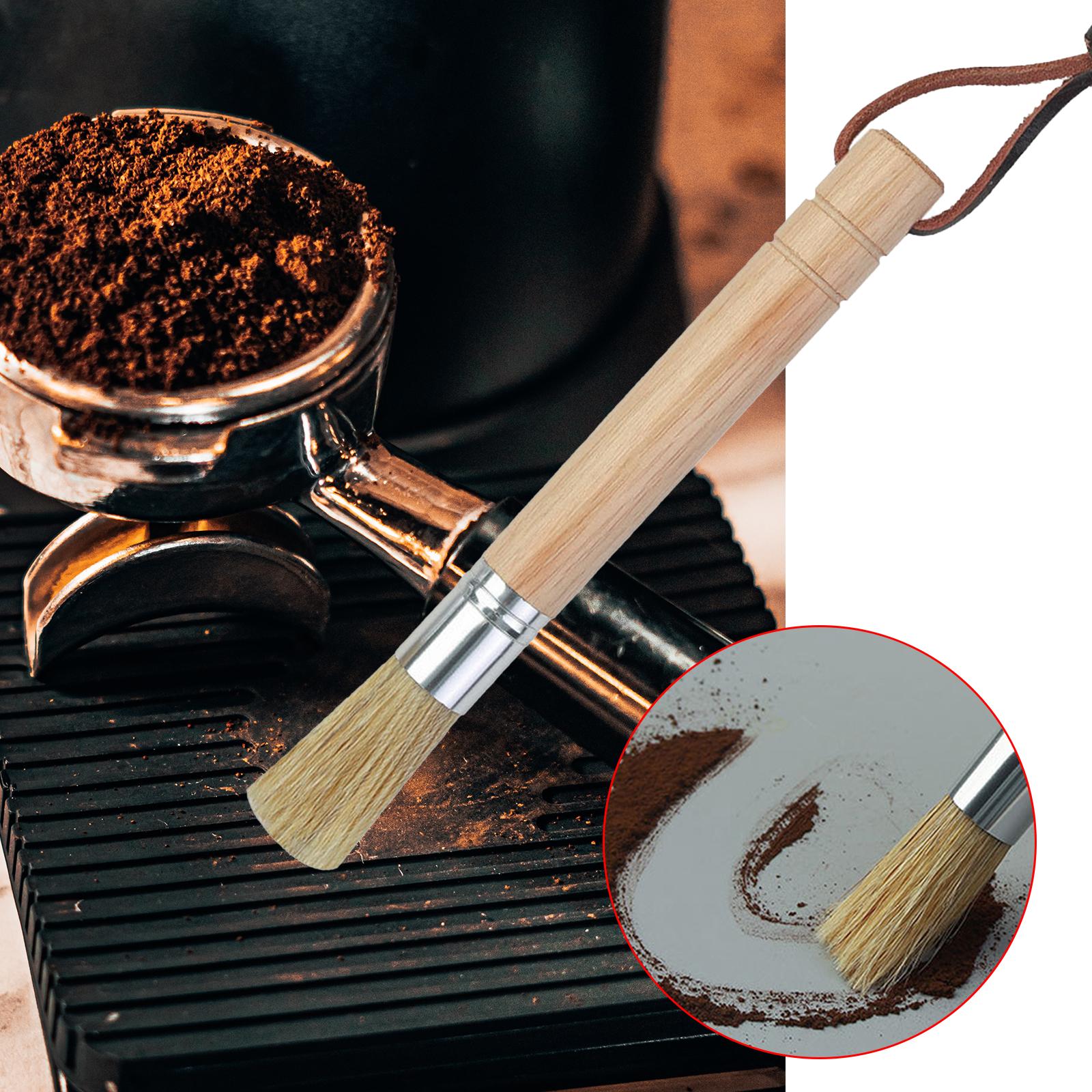 Fityle Coffee Grinder Cleaning Brush, Wood Handle Dusting, Espresso Brush Accessories for Bean Grain Coffee Tool, Barista, Home, Kitchen