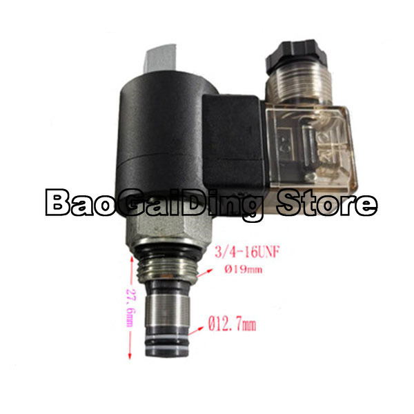 Solenoid Directional van hai chiều thường đóng DHF08-224 thủy lực ren Cartridge van LSV2-08-2NCS