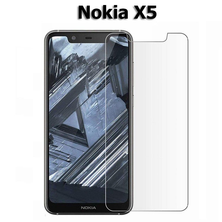 Kính cường lực trong suốt Nokia 5.1 Plus / Nokia X5 (Kèm miếng lau)