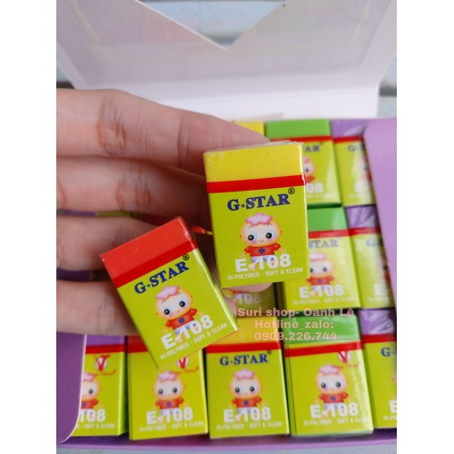 Combo 3 viên Gôm-Tẩy GSTAR Trắng-Đen-Màu E207 E108