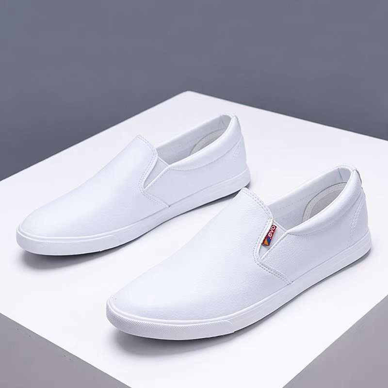 Giày lười nam Đen- trắng cao cấp LF
