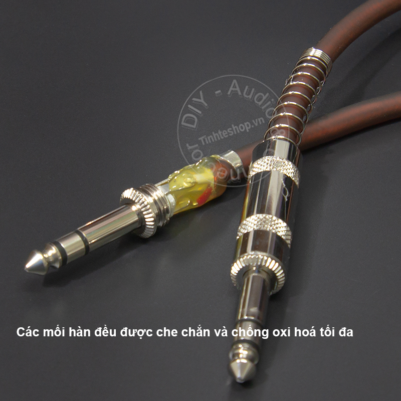Cáp chuyển 6.5 stereo ra 2 6.5 mono DIY 0.5M đến 5M - Dây chia jack 6ly stereo ra 2 mono