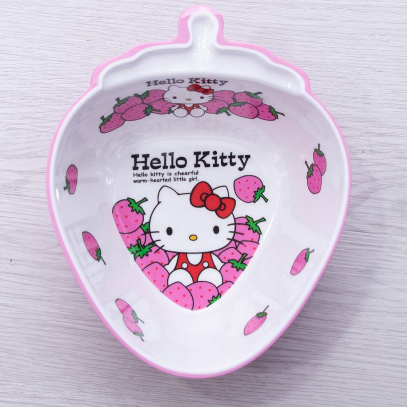 Bát đĩa nhựa hình Hello Kitty