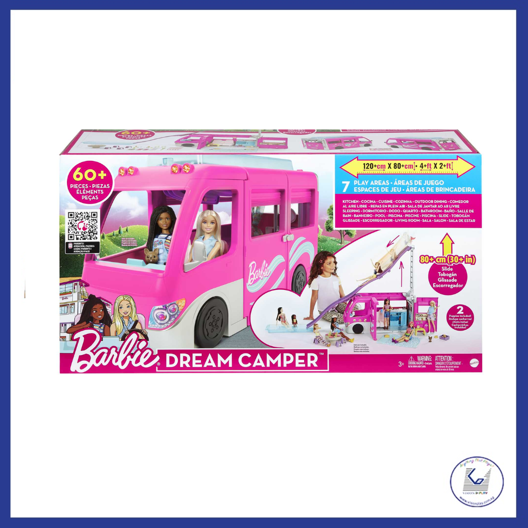 barbie caravan with pool