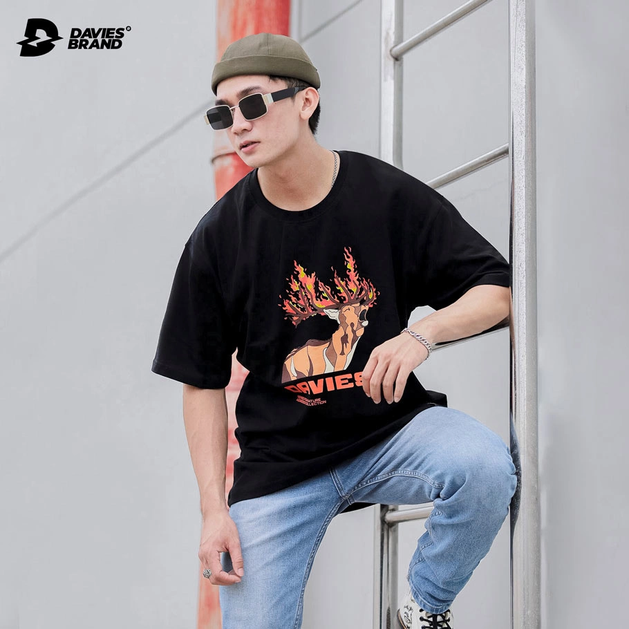 Áo thun Davies nam nữ DSW Tee Amazon Fire - BLACK