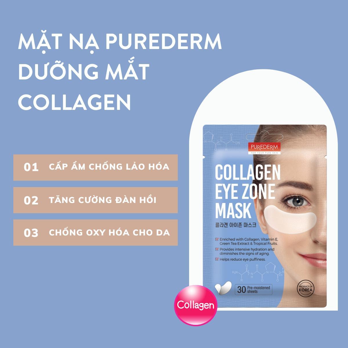 Purederm Mặt nạ mắt chứa Collagen 25g