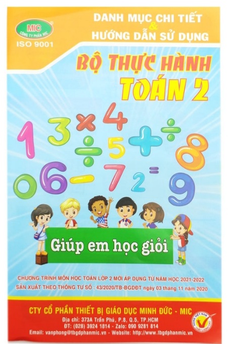 Bộ Thực Hành Toán Lớp 2 MIC (Theo chương trình sách giáo khoa lớp 2 mới)