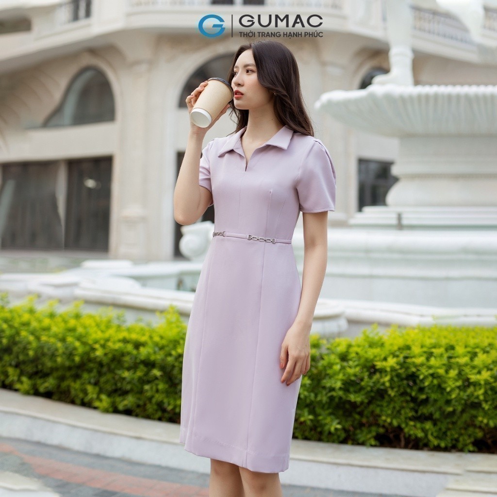Đầm nữ bút chì khoen eo GUMAC DD07066