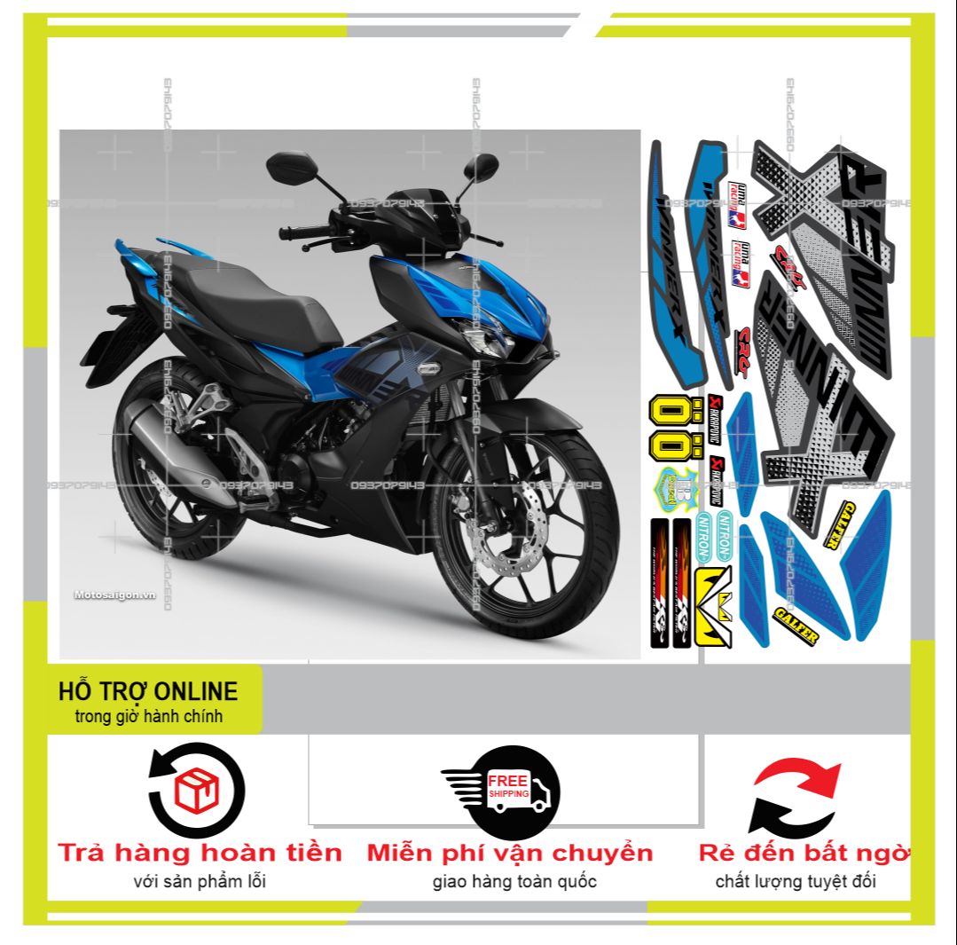 Tem rời winner x mẫu zin xanh đen