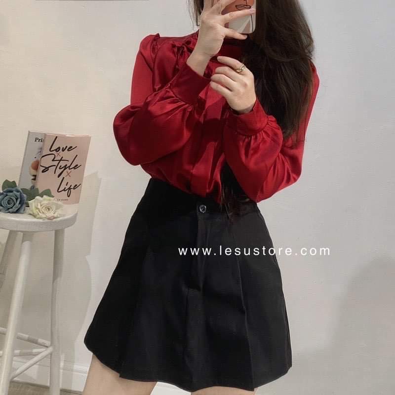 Quần giả váy nữ lưng thun chất kaki cực đẹp,Chân váy kaki basic
