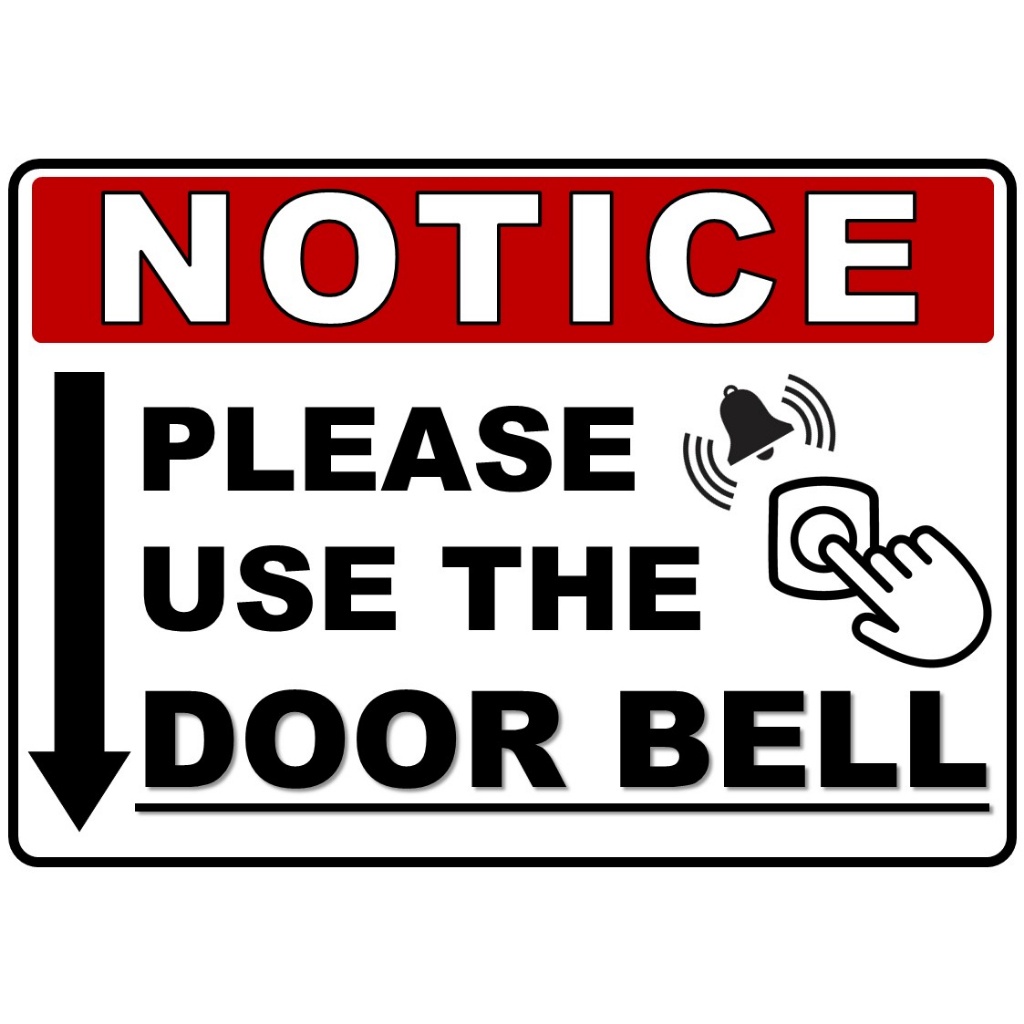 signage for doorbell doorbell signage acrylic doorbell battery ...