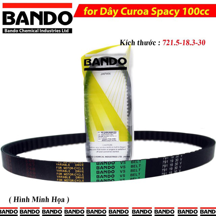 Dây curoa dành cho xe spacy 100, zip và enjoy 125 - dây cu loa xe máy - g8635