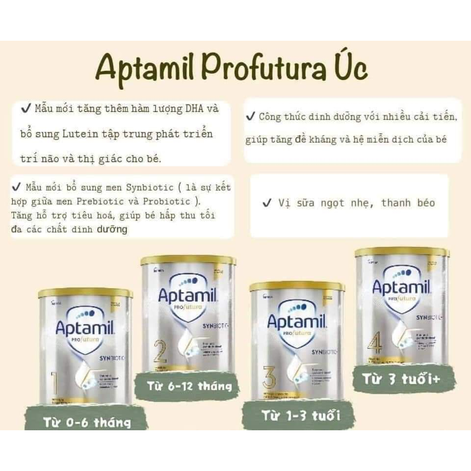 Sữa Aptamil Profutura Úc 900g số 1, 2, 3, 4
