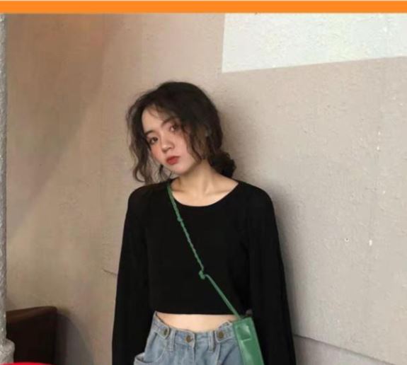Áo Croptop Trơn Dài Tay Nhiều Màu