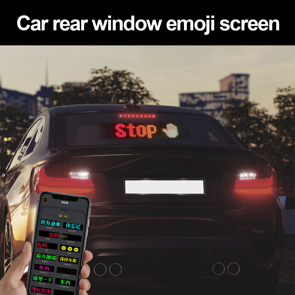 2Pcs LED Display Screen Panel USB 5V LED Sign App Control Car Scrolling ...