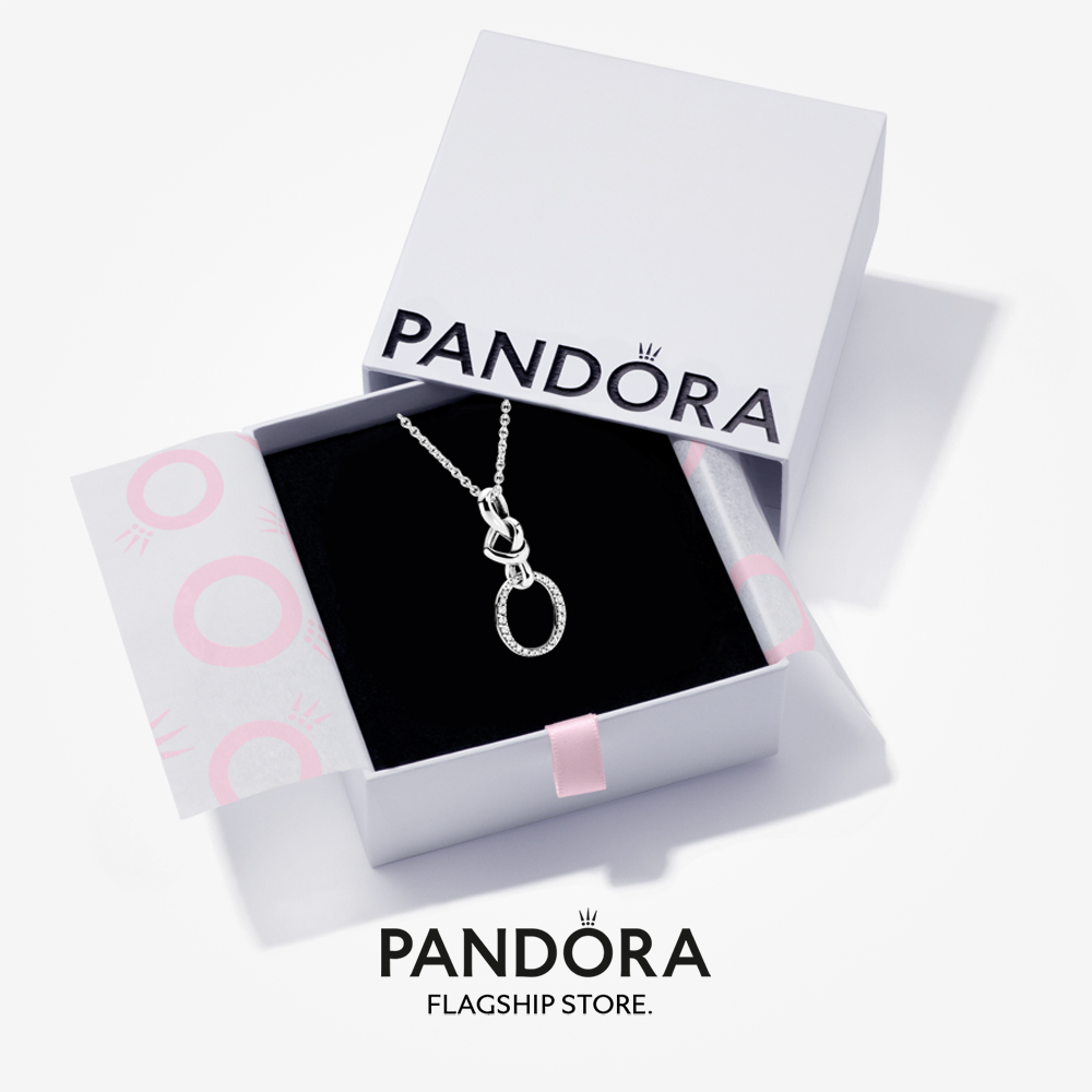 Pandora Knotted Hearts Pendant Necklace 